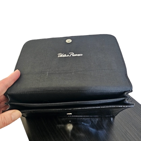 Palomo Picasso clutch/purse black, potent leather snap closure. Never used. New - Picture 6 of 8